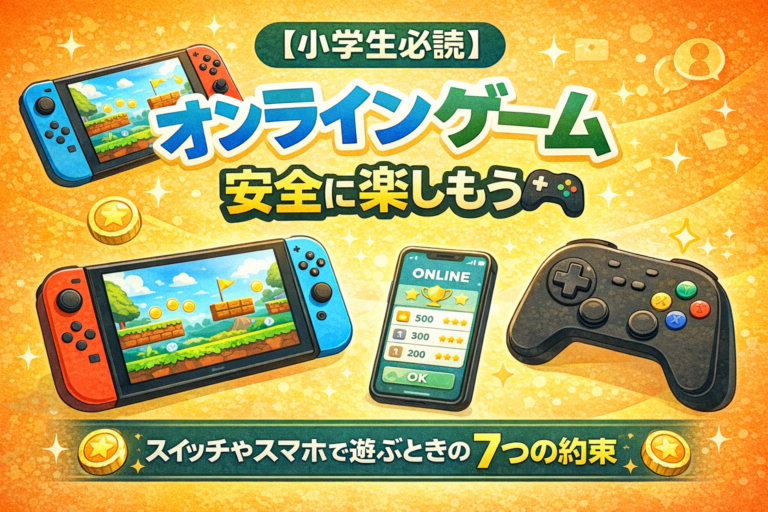 【小学生向け】オンラインゲームの安全な楽しみ方｜7つの約束