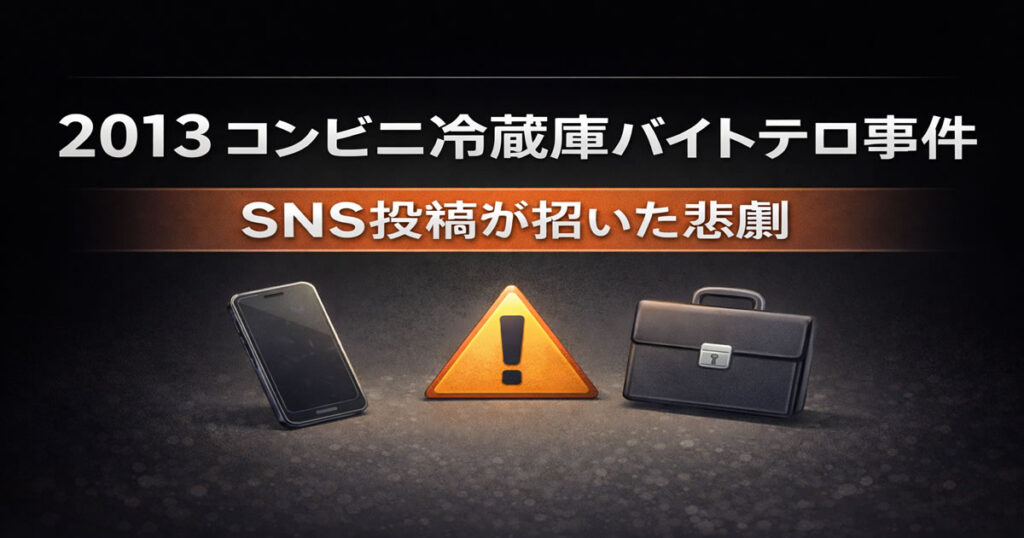 2013年コンビニ冷蔵庫バイトテロ事件 SNS投稿が招いた悲劇を解説
