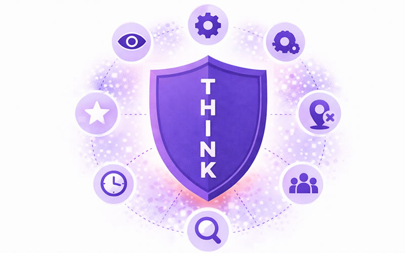 デジタルタトゥーを防ぐTHINKチェックと7つの予防ステップのインフォグラフィック