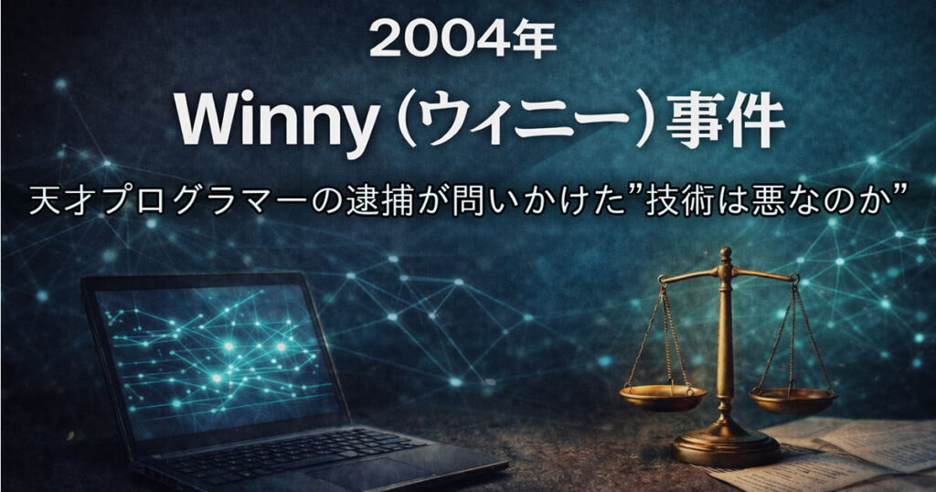 2004年Winny事件 天才プログラマーの逮捕が問いかけた技術と責任の境界線
