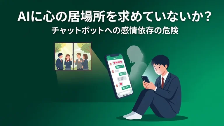 【高校生向け】AIチャットボットに「心の居場所」を求めていないか？ ― 感情依存が招く危険