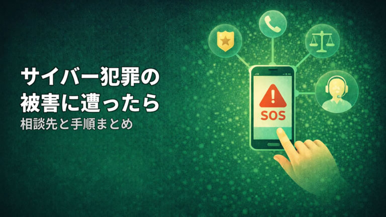 サイバー犯罪の被害に遭ったら ― 相談先と手順まとめ