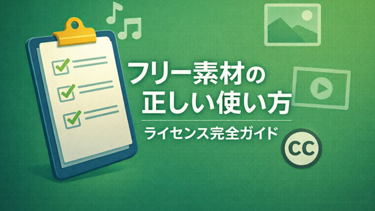 フリー素材の正しい使い方 ― ライセンス完全ガイド