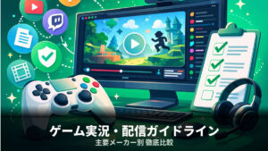 ゲーム実況・配信ガイドラインまとめ ― 主要メーカー別に徹底比較