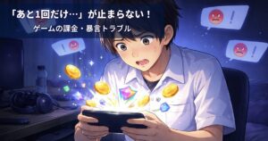 【中学生向け】「あと1回だけ…」が止まらない！ オンラインゲームの課金・暴言トラブル