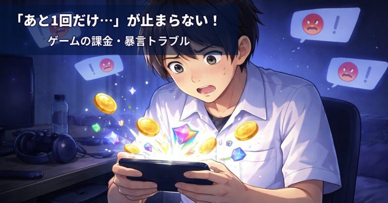 【中学生向け】「あと1回だけ…」が止まらない！ オンラインゲームの課金・暴言トラブル