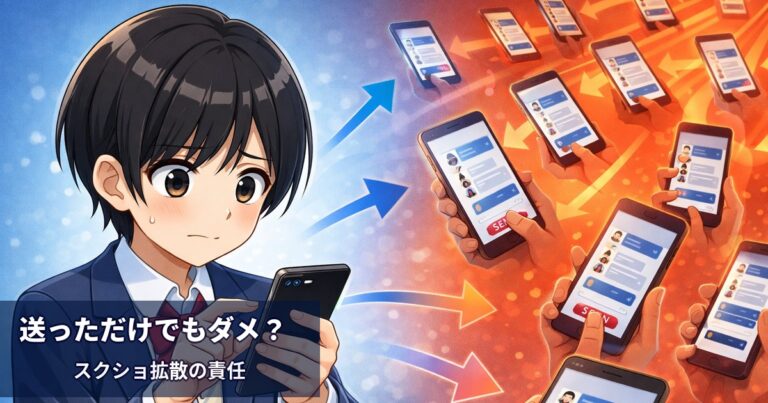 【中学生向け】スクショを送っただけでもダメ？ 「見せただけ」「送っただけ」が加害になる理由