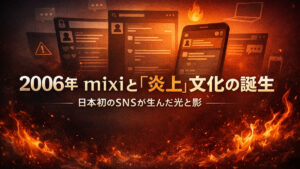 2006年 mixi炎上文化の誕生 日本初SNSが生んだ炎上の原型