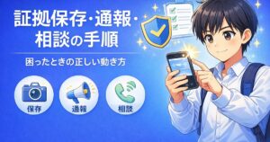 【中学生向け】 ネットで困ったらどうする？証拠保存・通報・相談の正しい手順