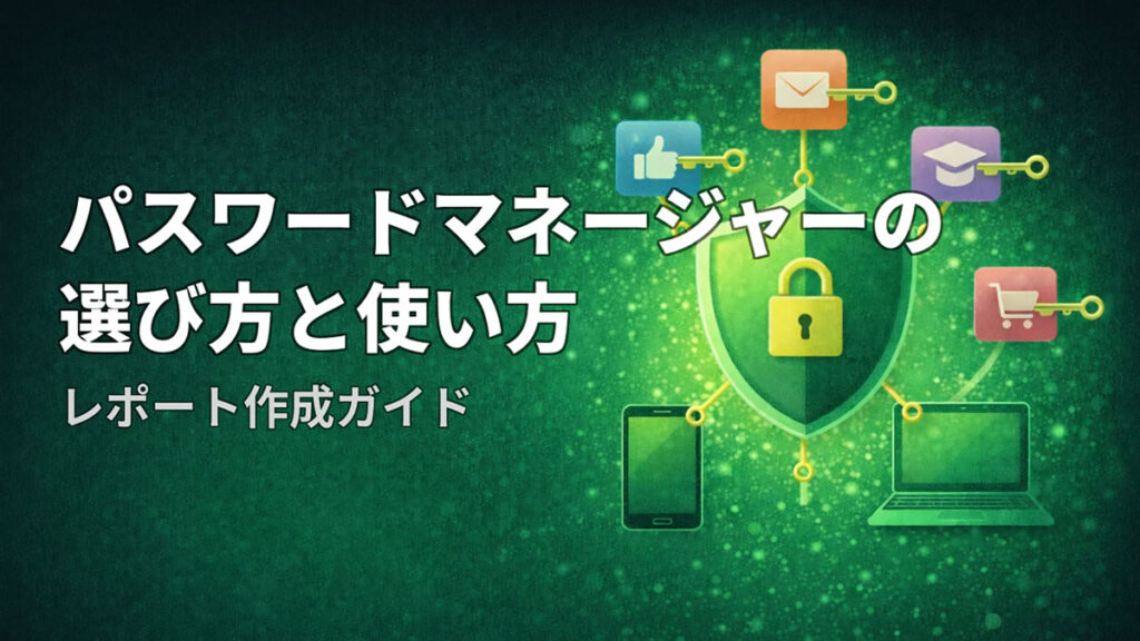 スワードマネージャーの選び方と使い方