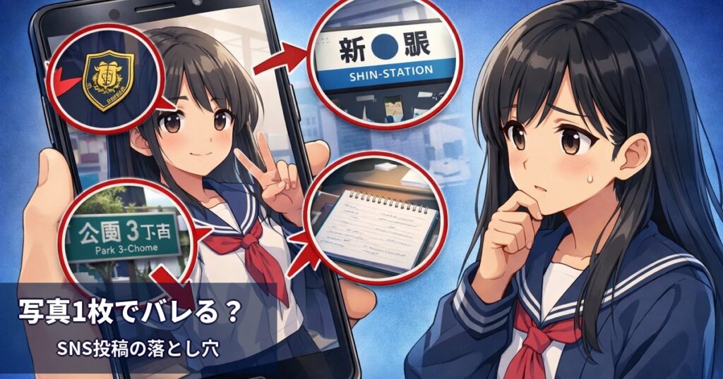 写真1枚でバレる？ ／ SNS投稿の落とし穴