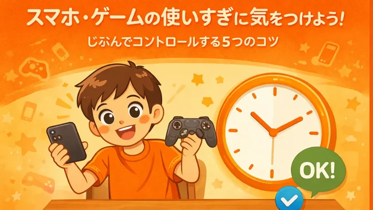 スマホやゲームの使いすぎに気をつけよう！じぶんでコントロールする5つのコツ