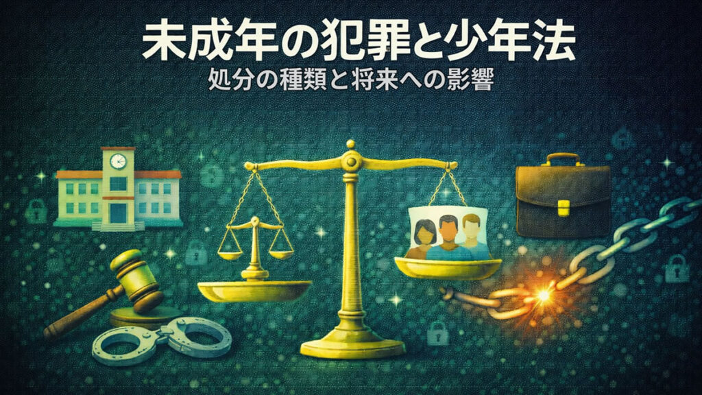 未成年の犯罪と少年法 処分の種類と将来への影響を解説するアイキャッチ画像