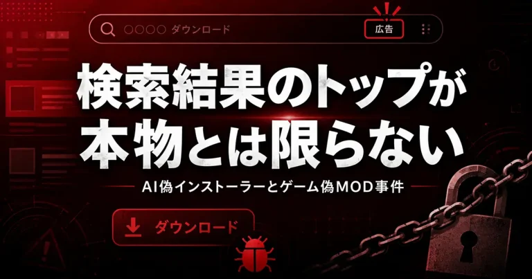 検索結果のトップが「本物」とは限らない──AI偽インストーラーとMinecraft偽MOD事件