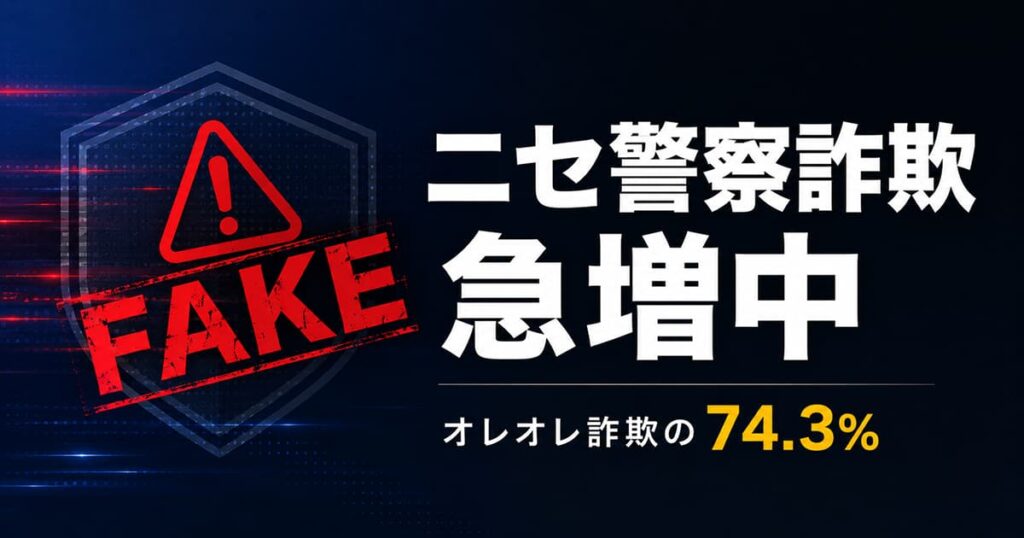 ニセ警察詐欺がオレオレ詐欺の74.3%に──若い世代の被害も急増、家族で共有したい4つの『ありえない』