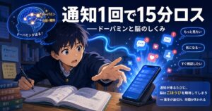 通知1回で集中力が十数分ロス? ── ドーパミンと「通知中毒」の正体