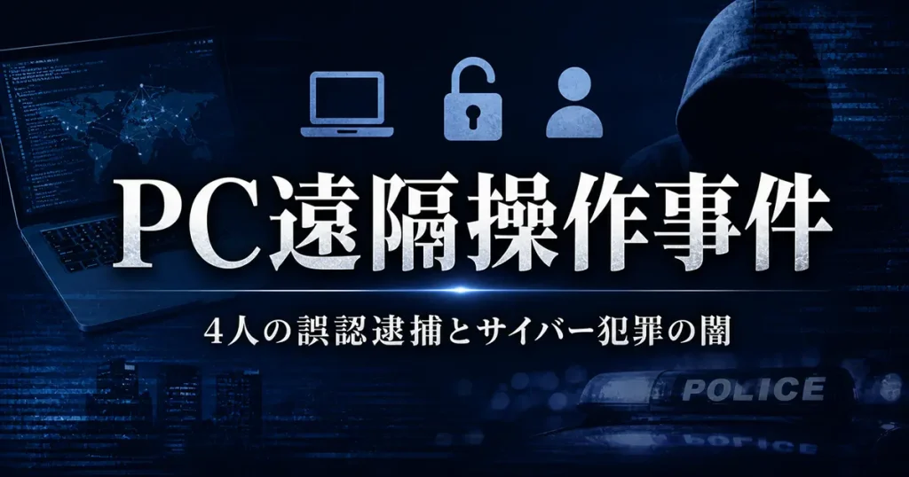 2012年 PC遠隔操作事件 4人の誤認逮捕が突きつけたサイバー犯罪の脅威