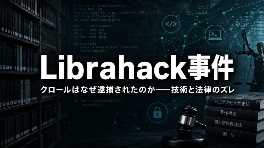 2010年 岡崎市立図書館Librahack事件 クロールと業務妨害、技術と法律のズレ