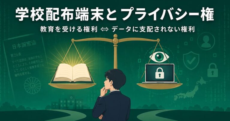 学校配布端末とプライバシー権 ── 教育を受ける権利と、データに支配されない権利のあいだで